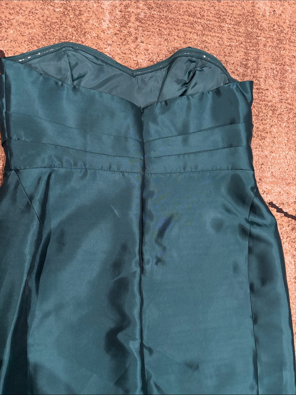 Donna Karan Teal Strapless Evening Gown - Picture 6 of 9